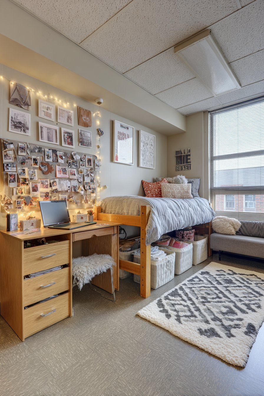 Vertical Space Maximization with Lofted Bed