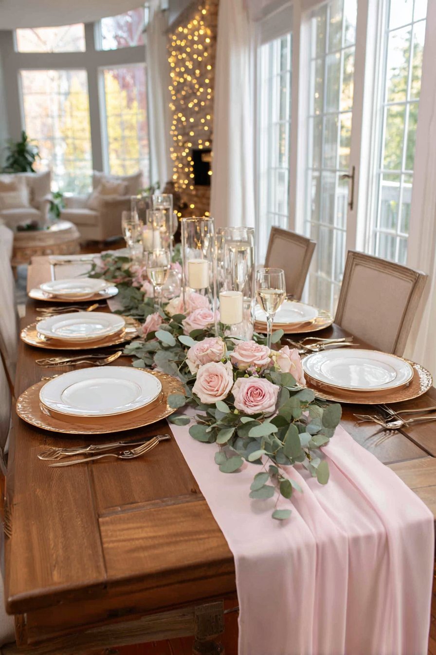 Blush Pink Romance with Metallic Accents