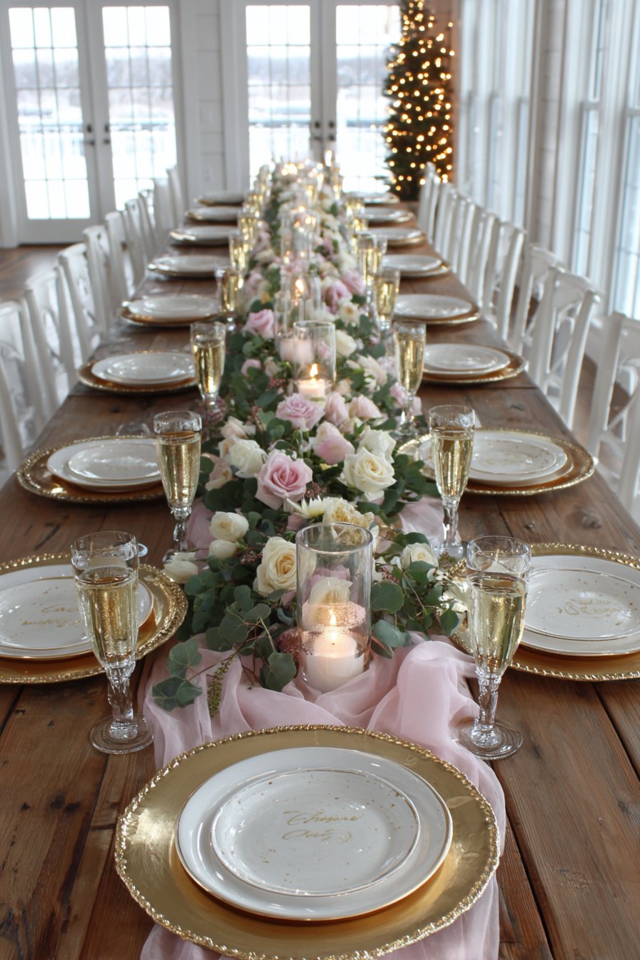 Blush Pink Romance with Metallic Accents