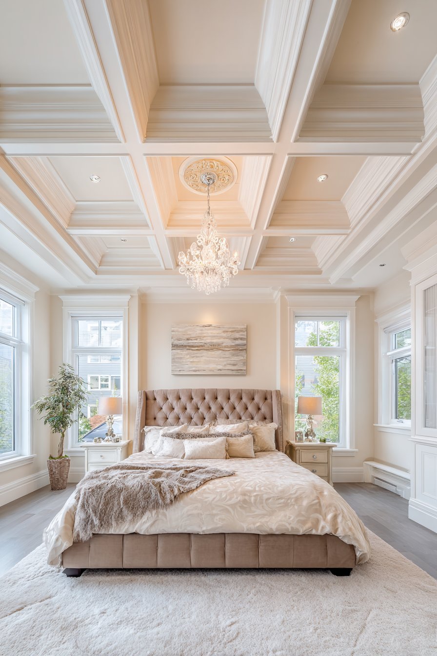 Sophisticated Coffered Ceiling Elegance