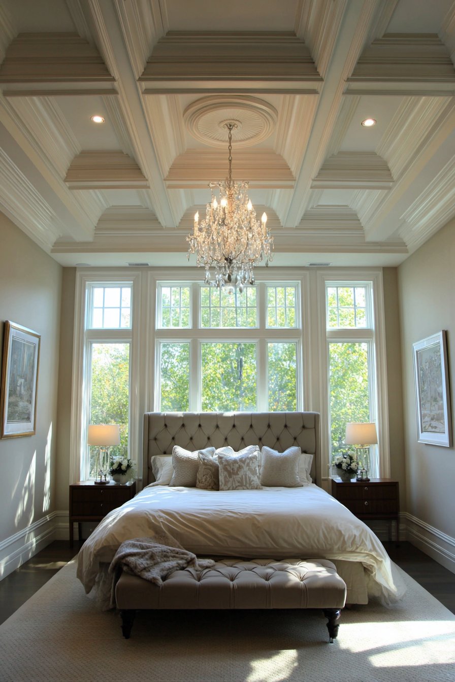 Sophisticated Coffered Ceiling Elegance