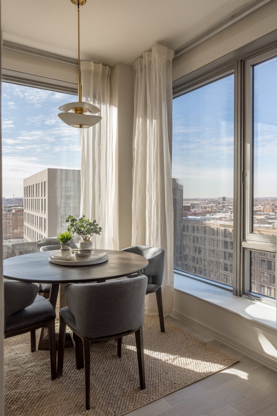 Modern Walnut Circle with Mid-Century Charm