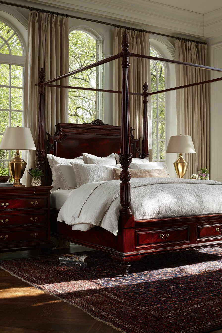 Mahogany Four-Poster Bed Sanctuary