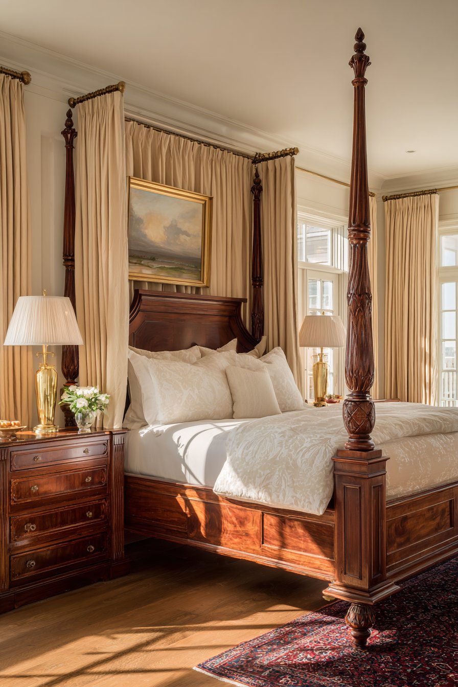 Mahogany Four-Poster Bed Sanctuary