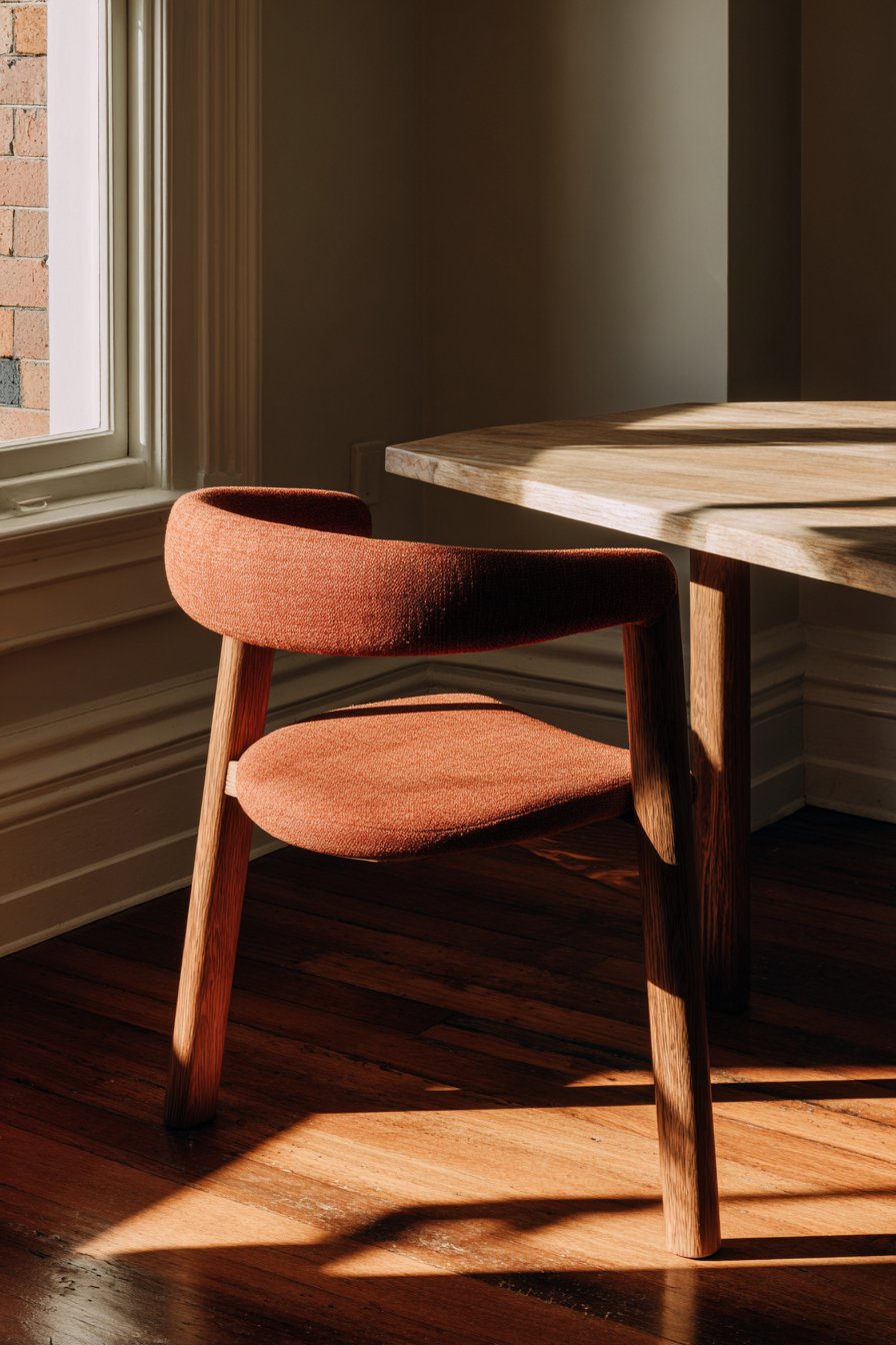 Mid-Century Modern Walnut and Burnt Orange Beauty