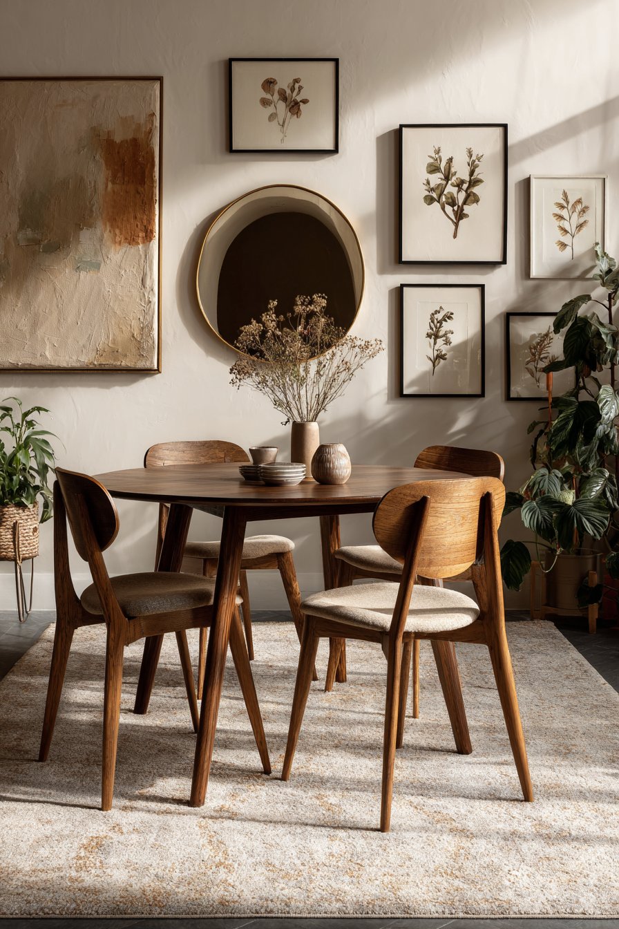 Modern Gallery Wall with Mixed Media