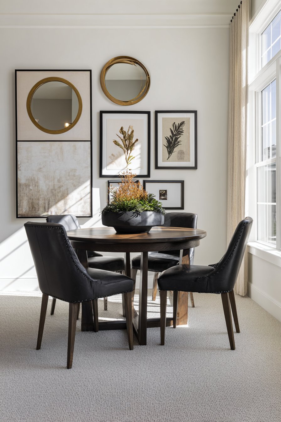 Modern Gallery Wall with Mixed Media