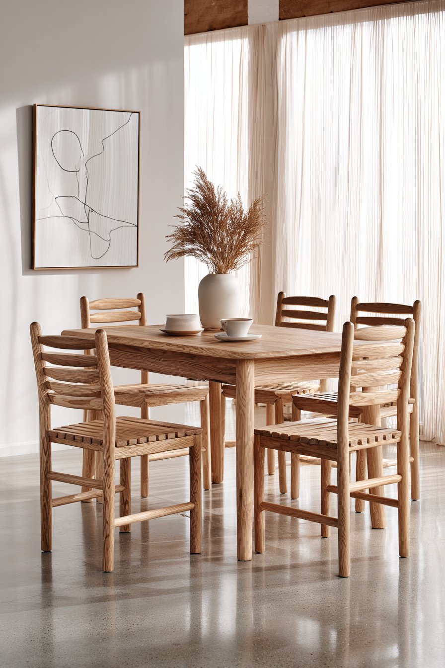 Warm Walnut and Natural Oak Harmony