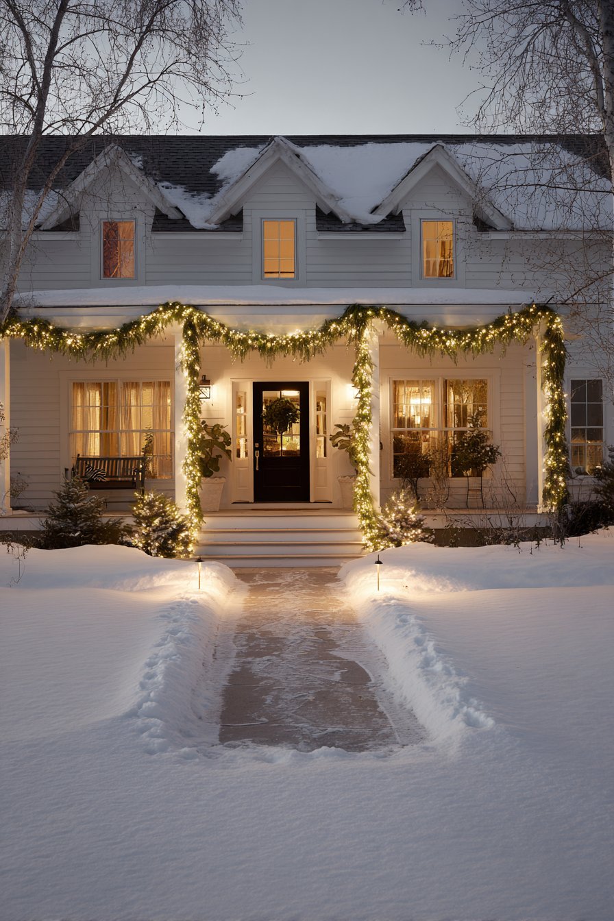 Classic Warm White Porch Welcome