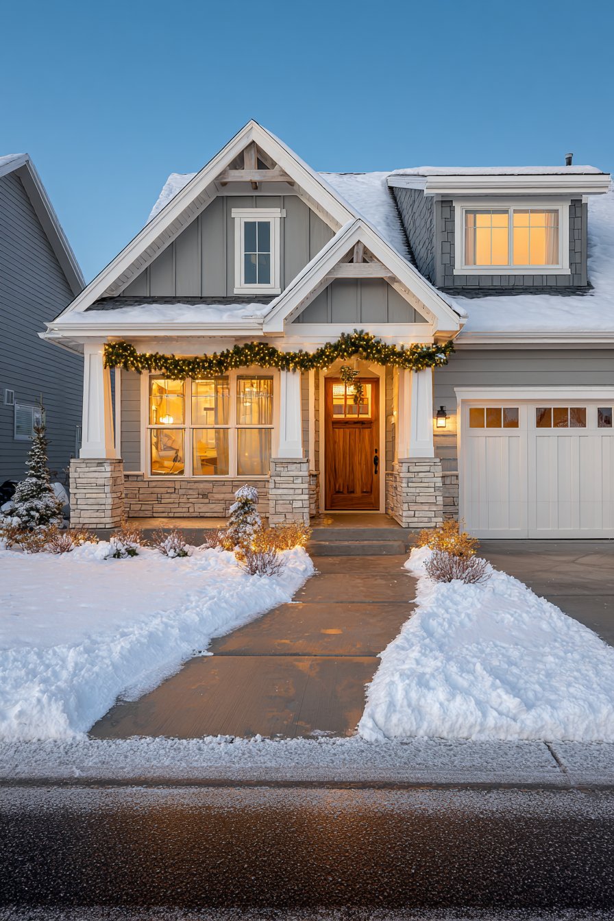 Classic Warm White Porch Welcome