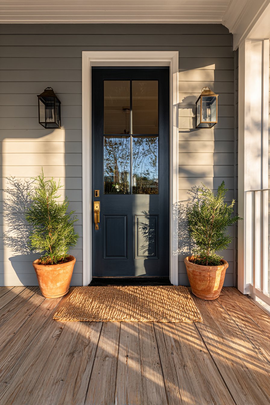Deep Charcoal Door with Craftsman Trim