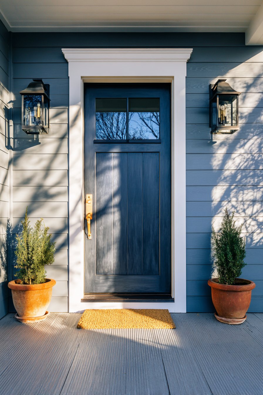 Deep Charcoal Door with Craftsman Trim
