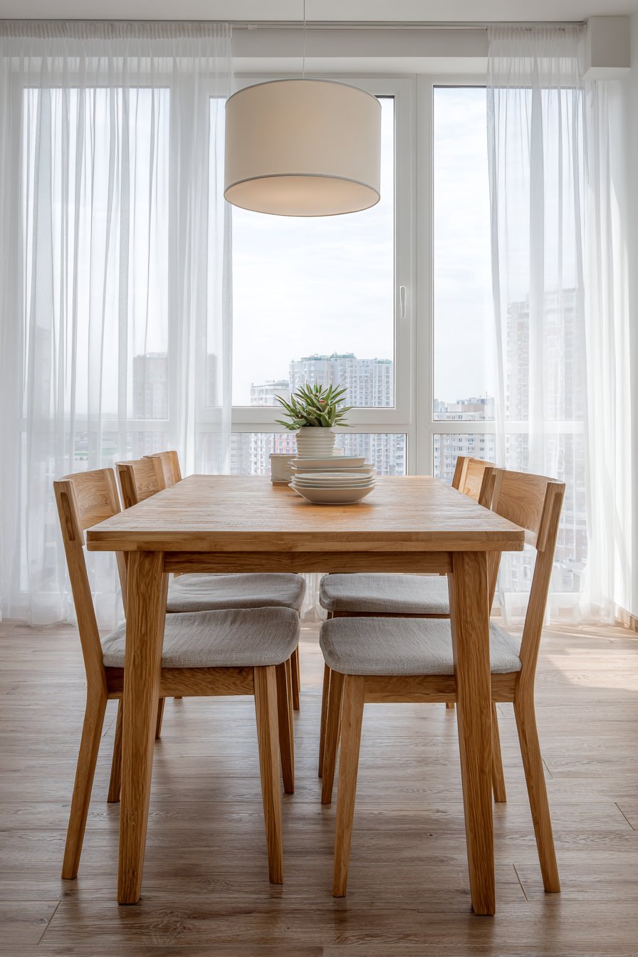 Bright Oak and Linen Elegance