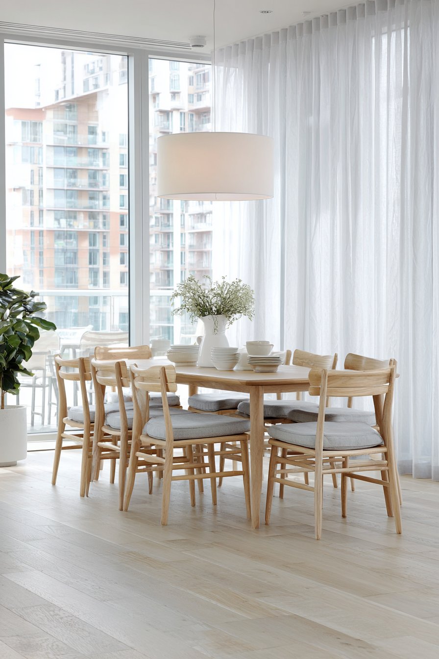 Bright Oak and Linen Elegance