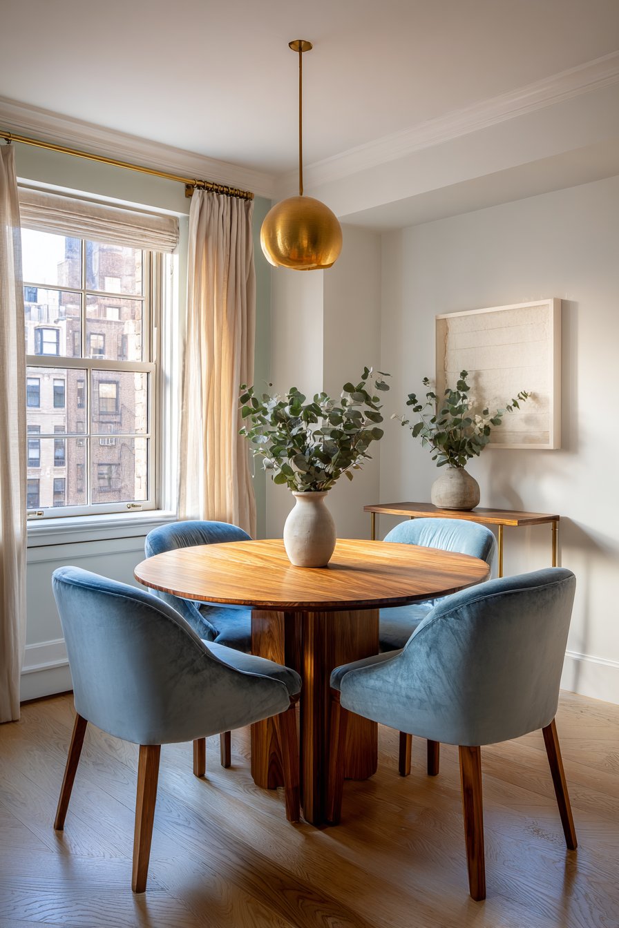 Cozy Velvet and Brass Elegance