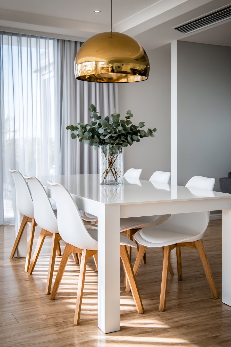 Contemporary White Lacquered Elegance