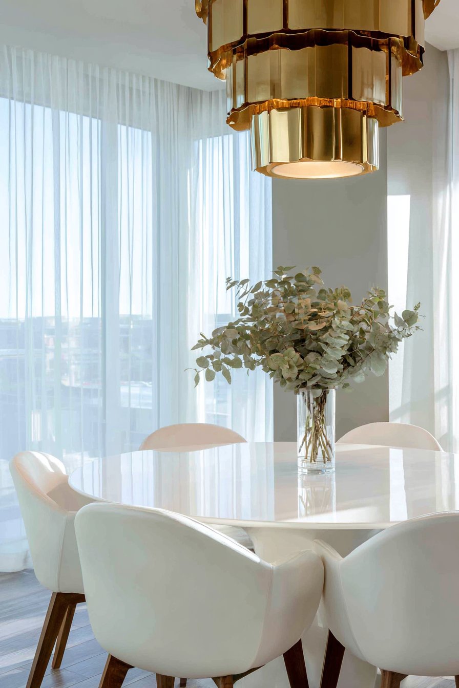 Contemporary White Lacquered Elegance