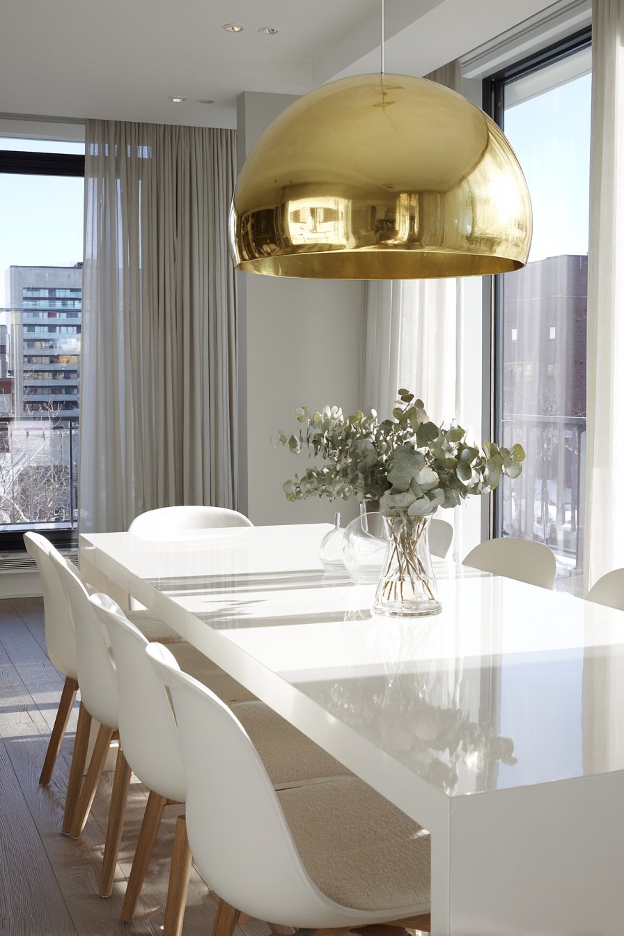 Contemporary White Lacquered Elegance