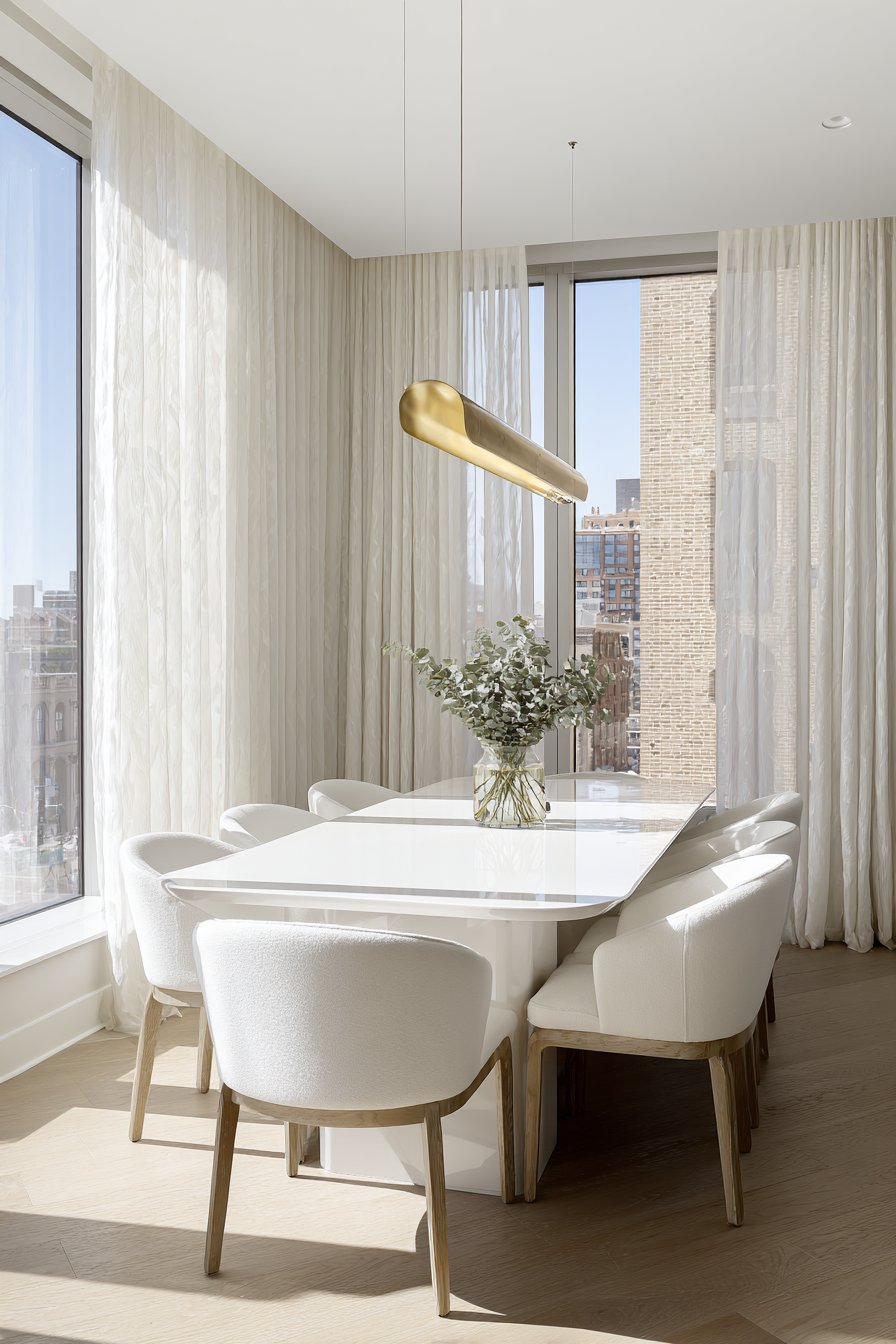 Contemporary White Lacquered Elegance