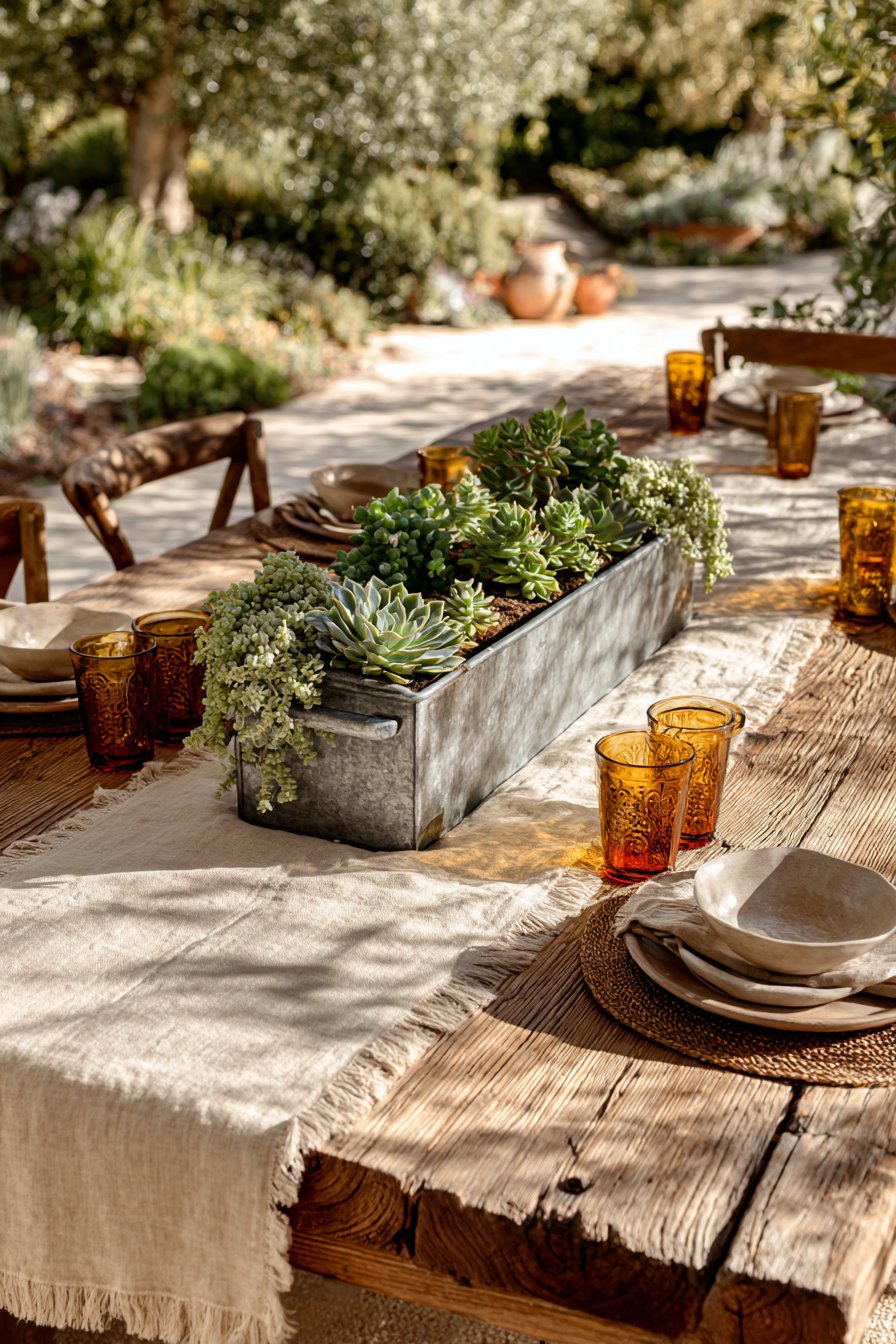 Rustic Farmhouse Garden Dining