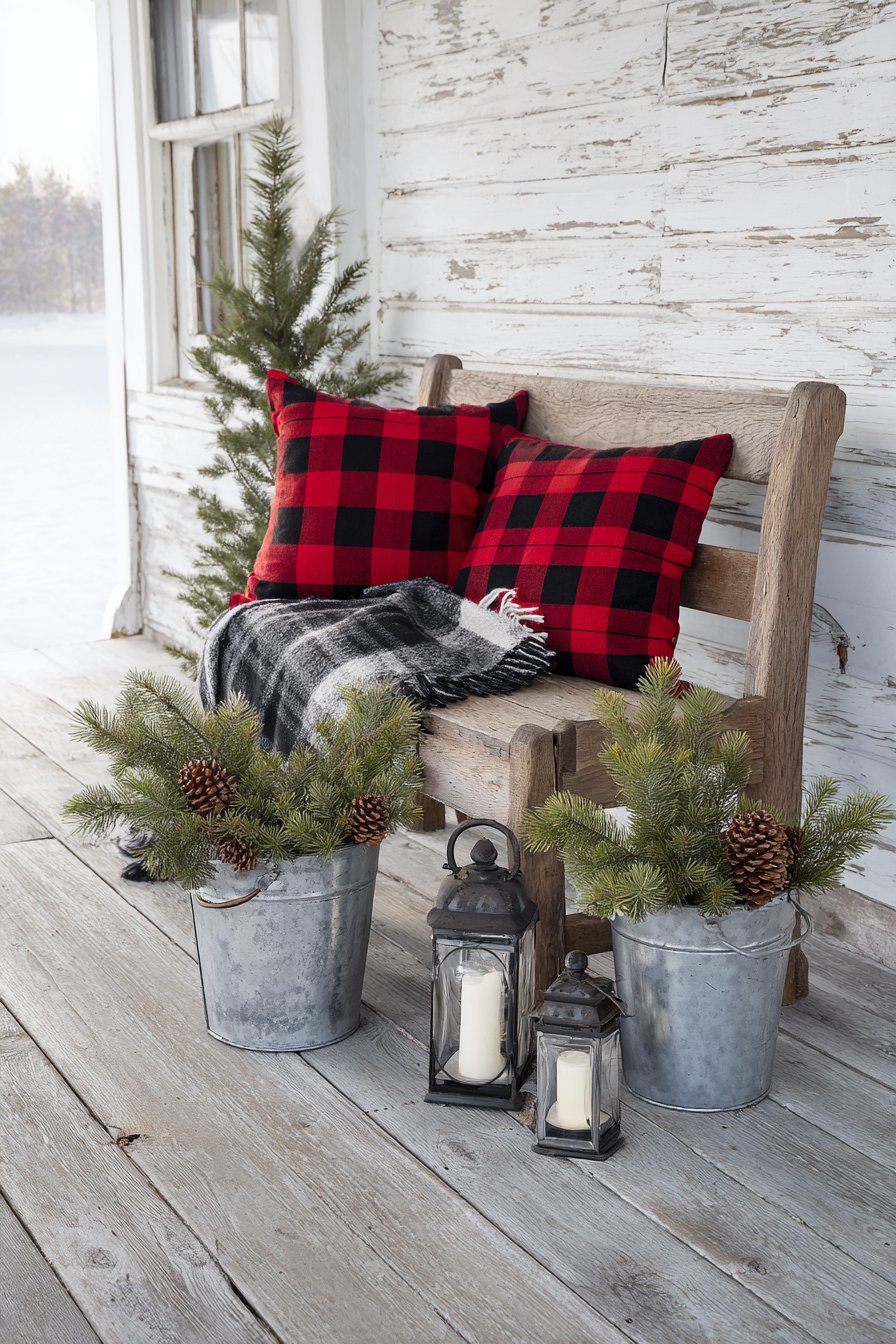 Rustic Farmhouse Porch with Natural Elements