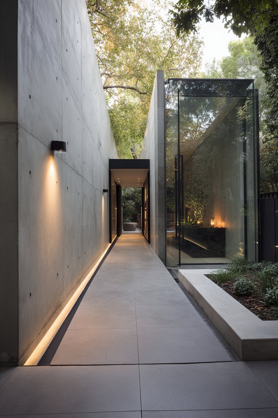 Contemporary Minimalist Concrete Passage