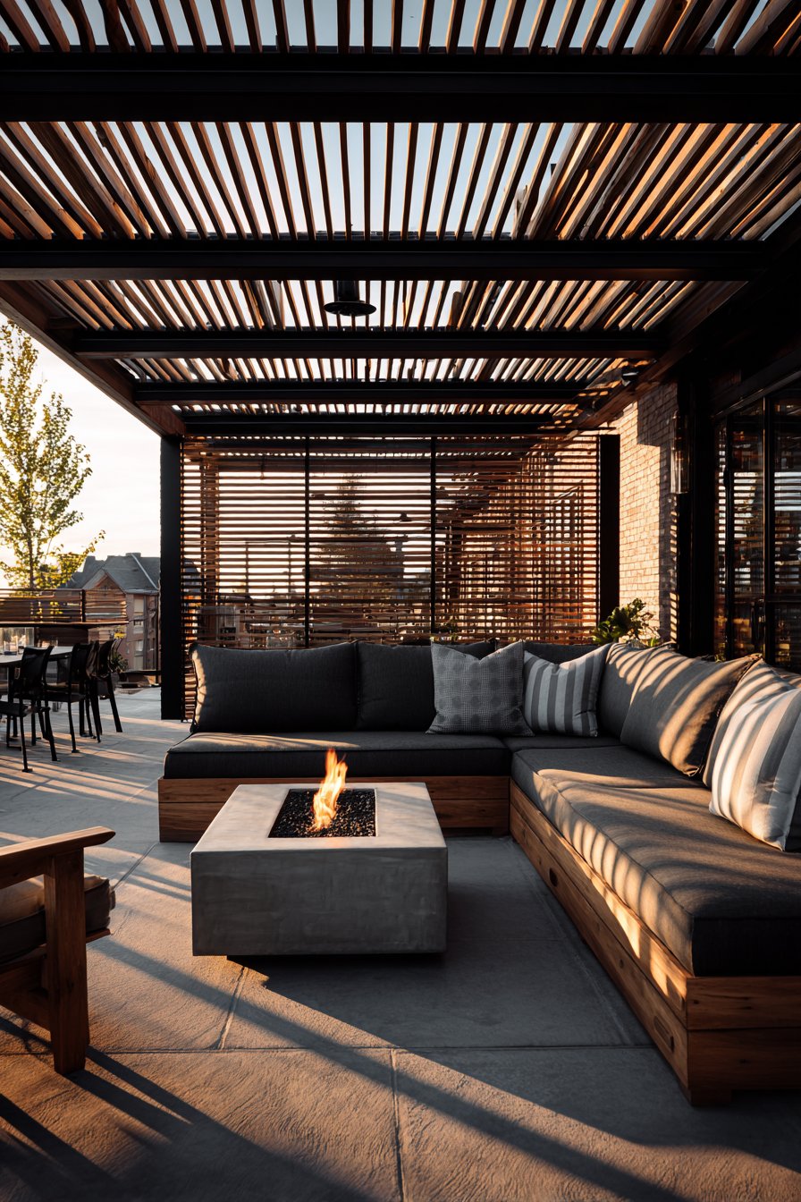 Modern Minimalist Ipe Wood Pavilion