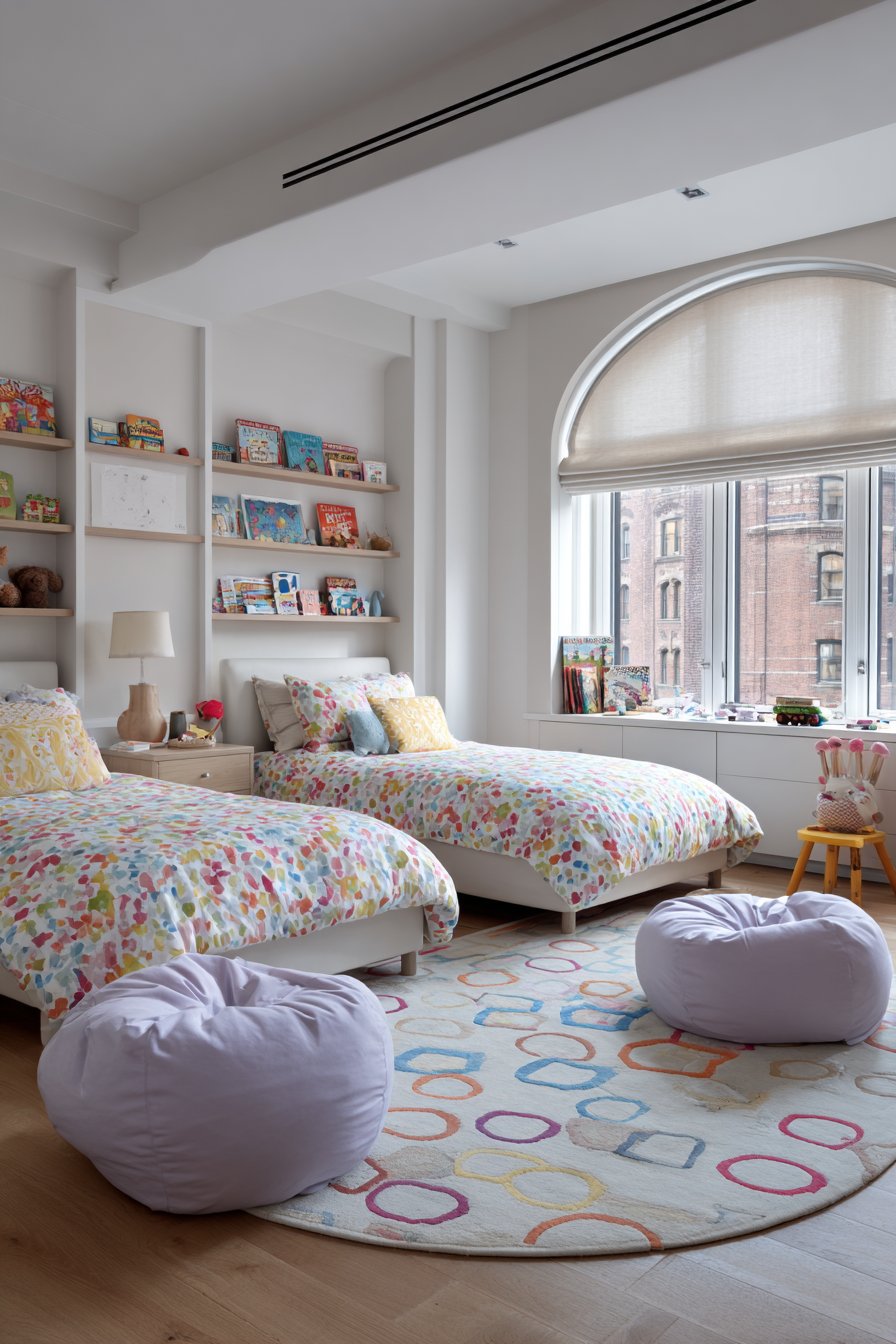 Bright and Cheerful Twin Bedroom