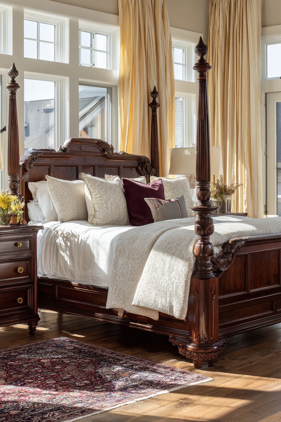 Mahogany Four-Poster Bed Sanctuary
