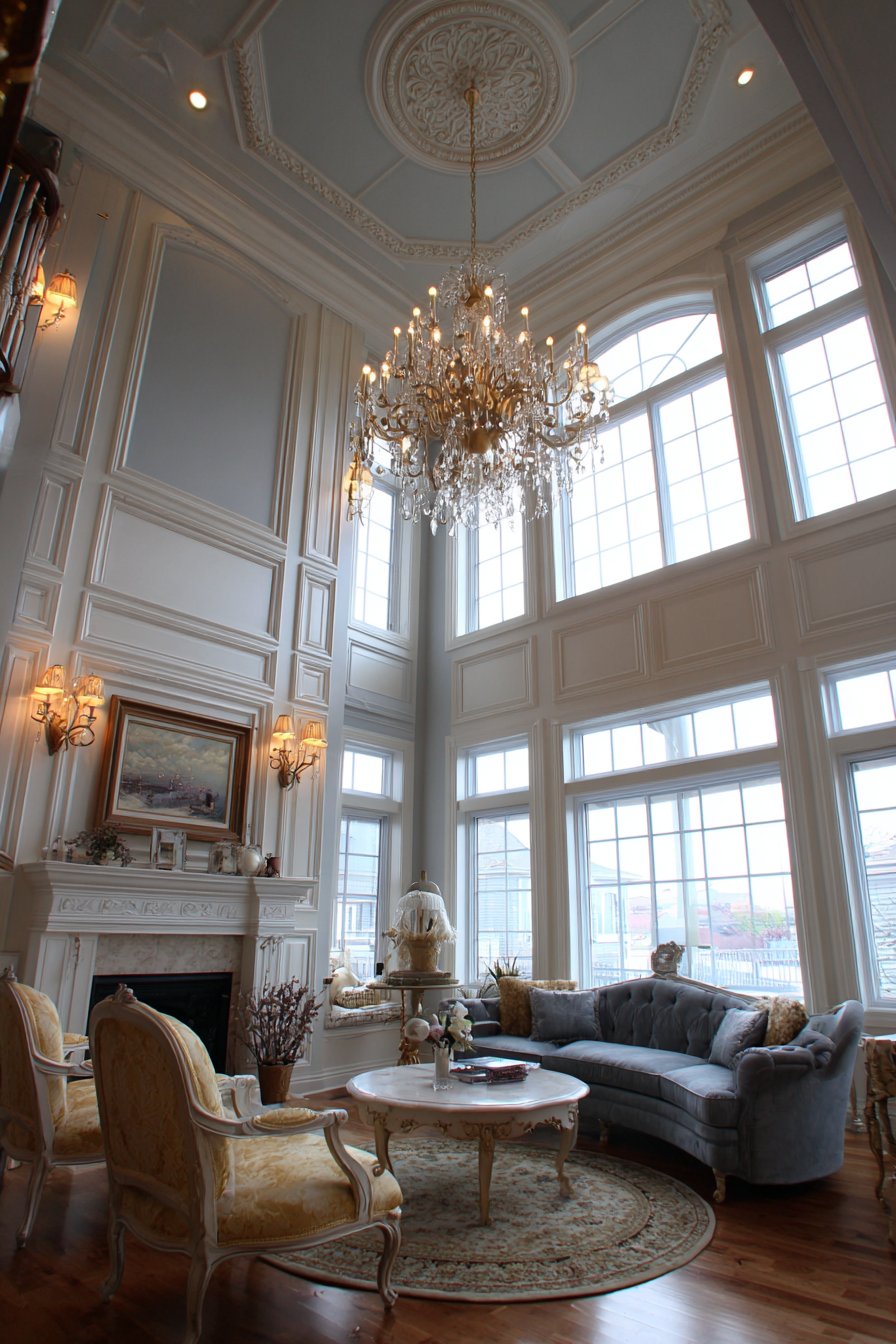 Statement Crystal Chandelier Centerpiece