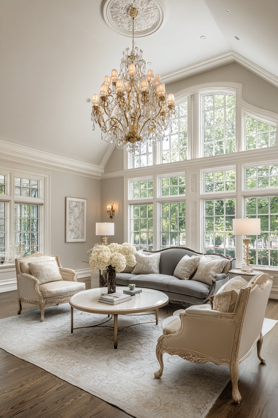 Statement Crystal Chandelier Centerpiece