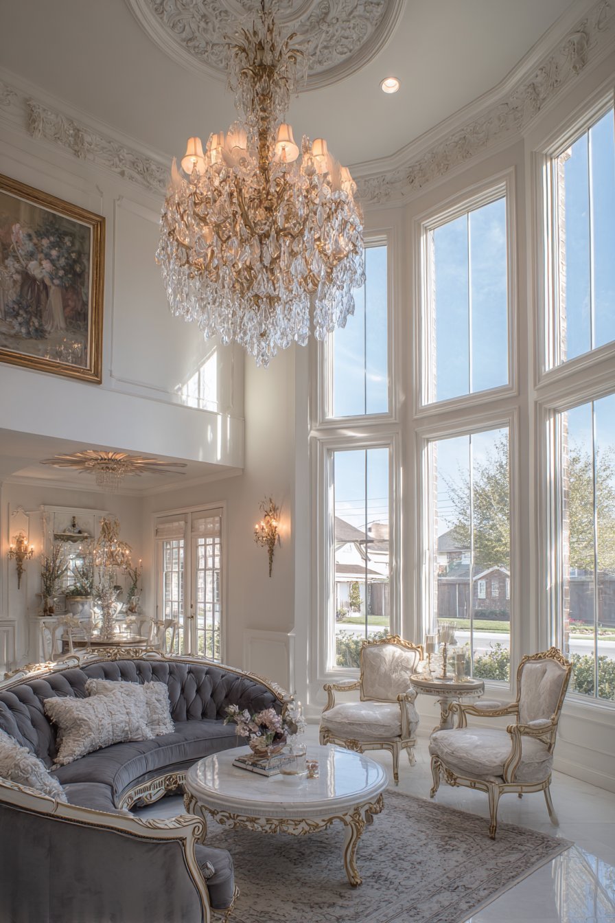 Statement Crystal Chandelier Centerpiece