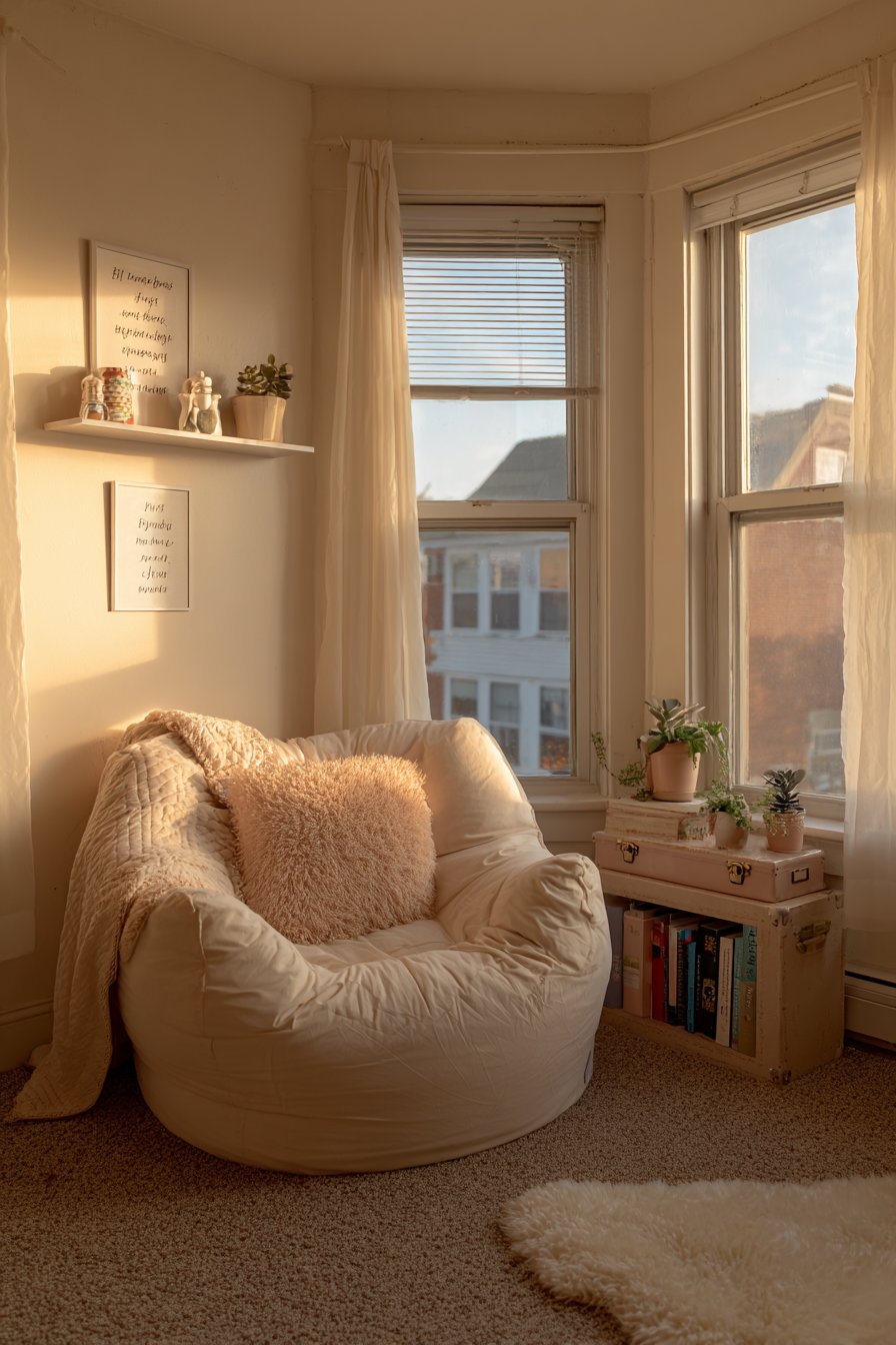 Corner Reading Nook Creation