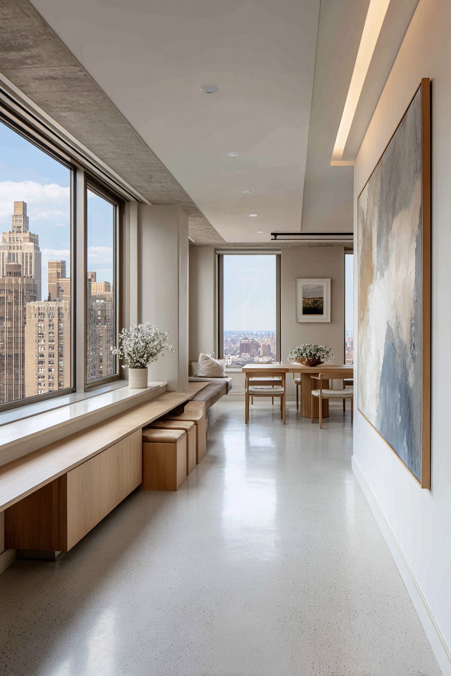 Reclaimed Grey Wood with Eclectic White Chairs