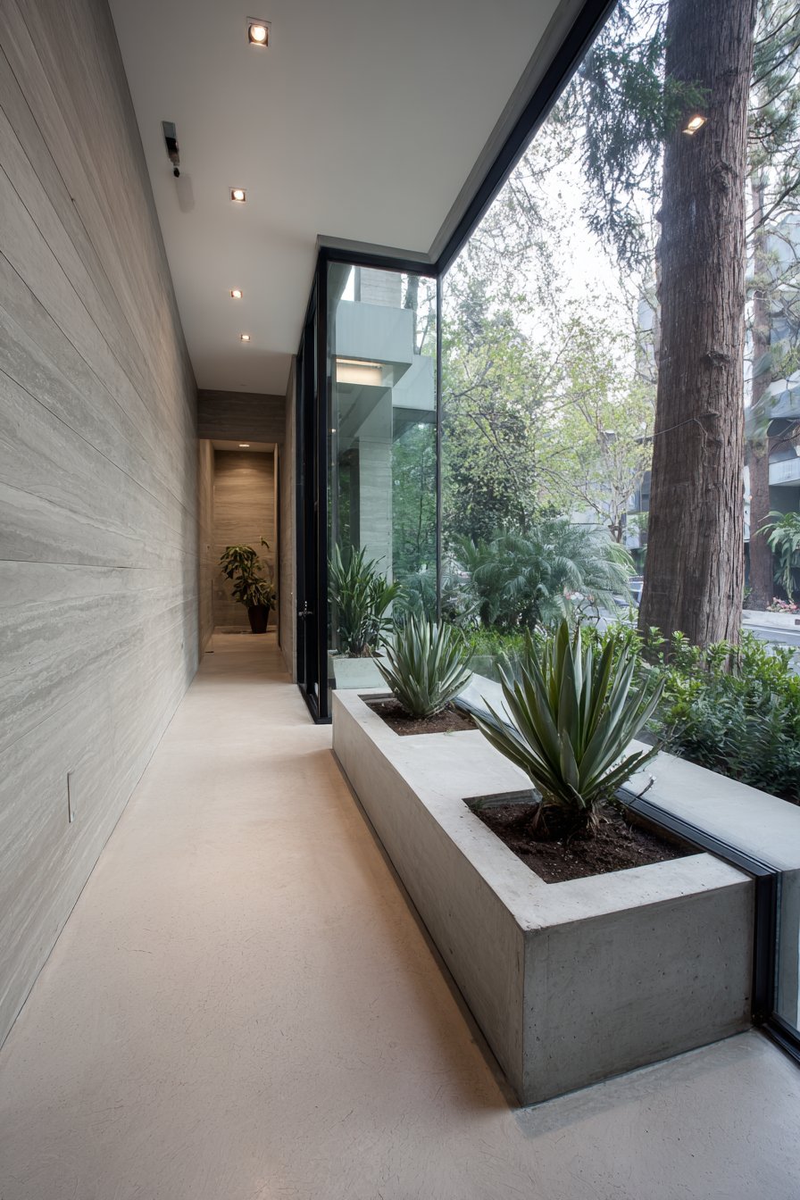 Modern Glass and Concrete Minimalism