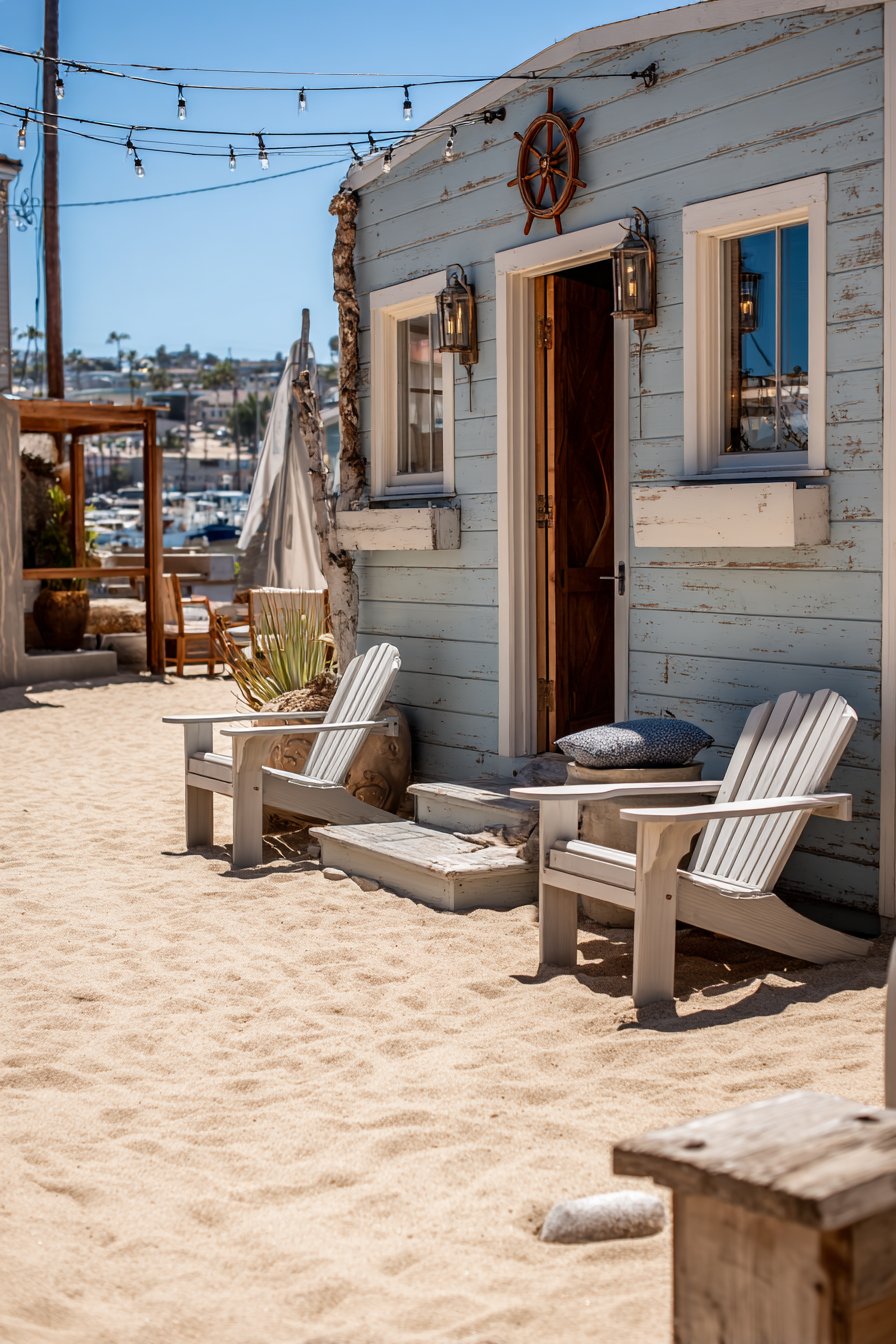 Coastal Sage Green Shiplap with Nautical Elements