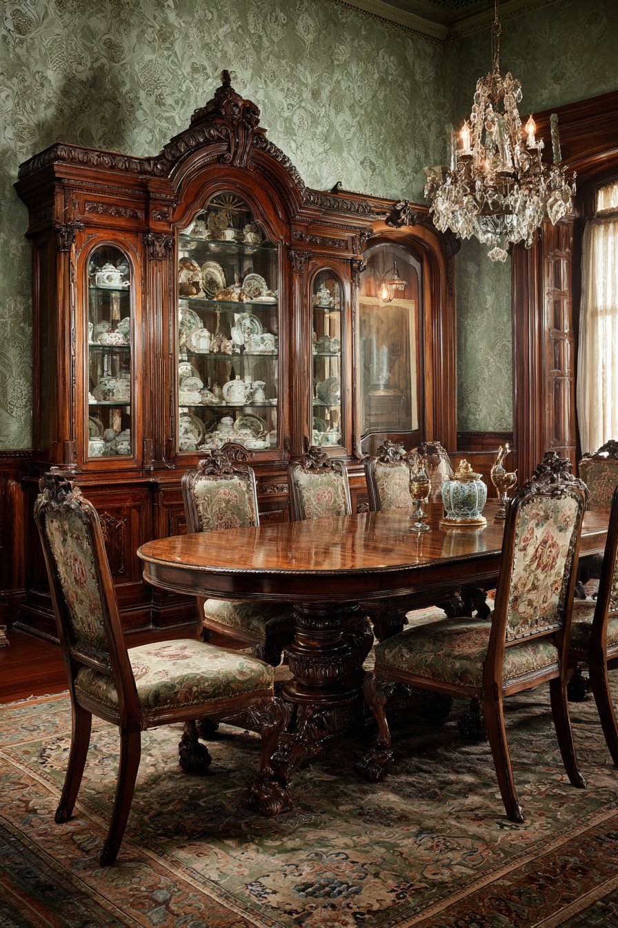 Formal Chippendale Mahogany Oval Table