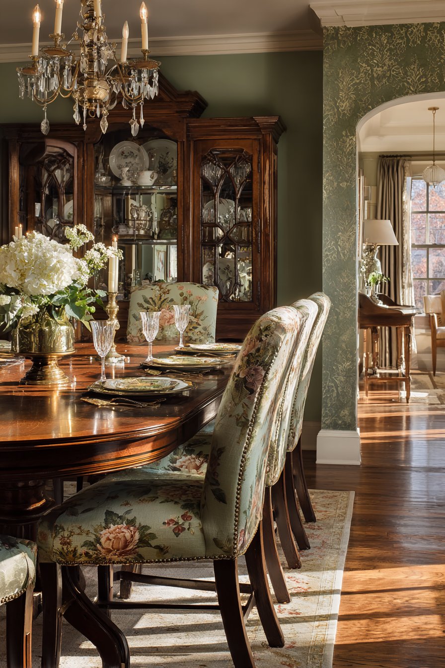 Formal Chippendale Mahogany Oval Table