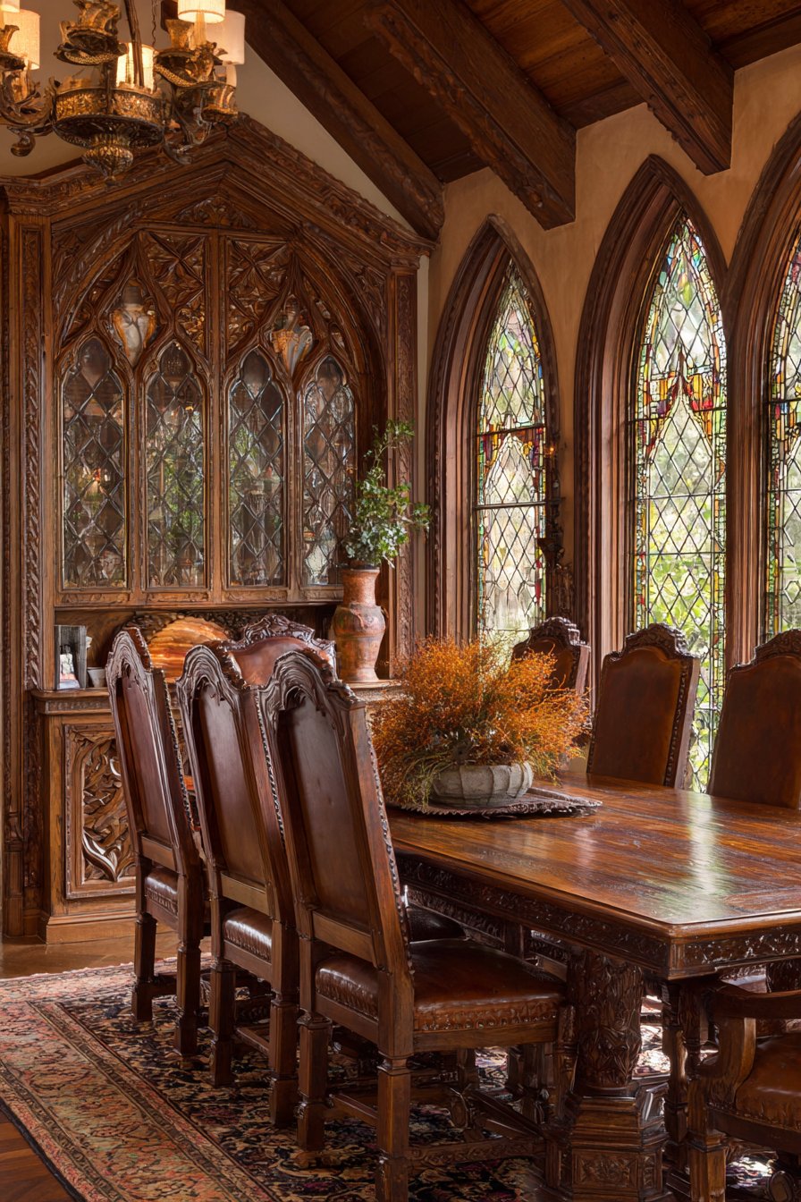 Victorian Gothic Revival Dramatic Carving