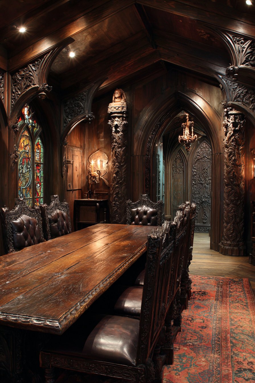 Victorian Gothic Revival Dramatic Carving