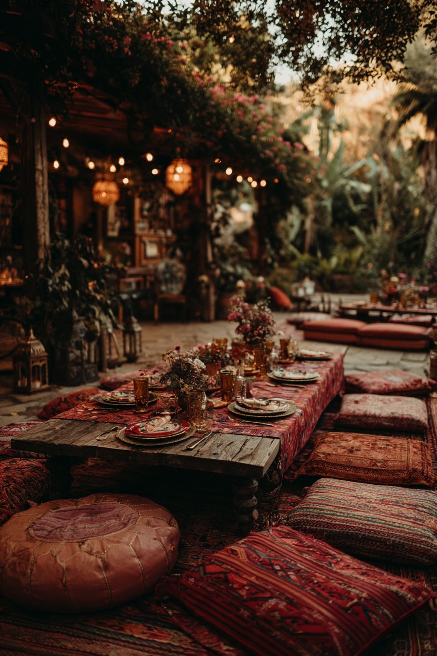  Bohemian Floor Seating Feast