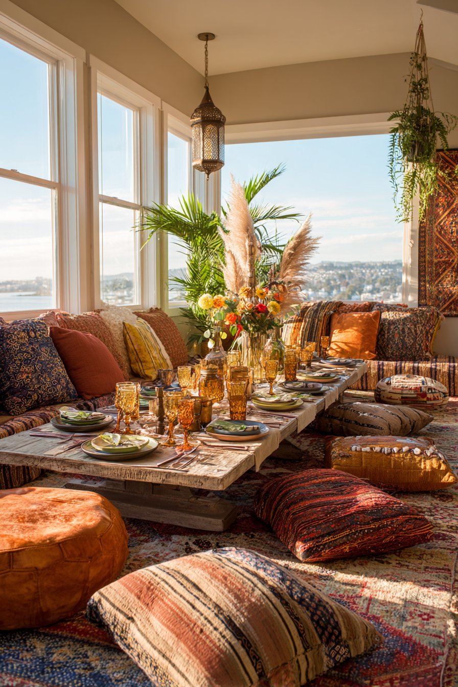  Bohemian Floor Seating Feast