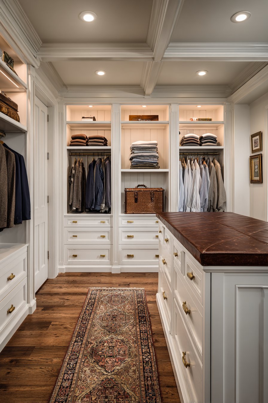 Custom White Closet Built-Ins