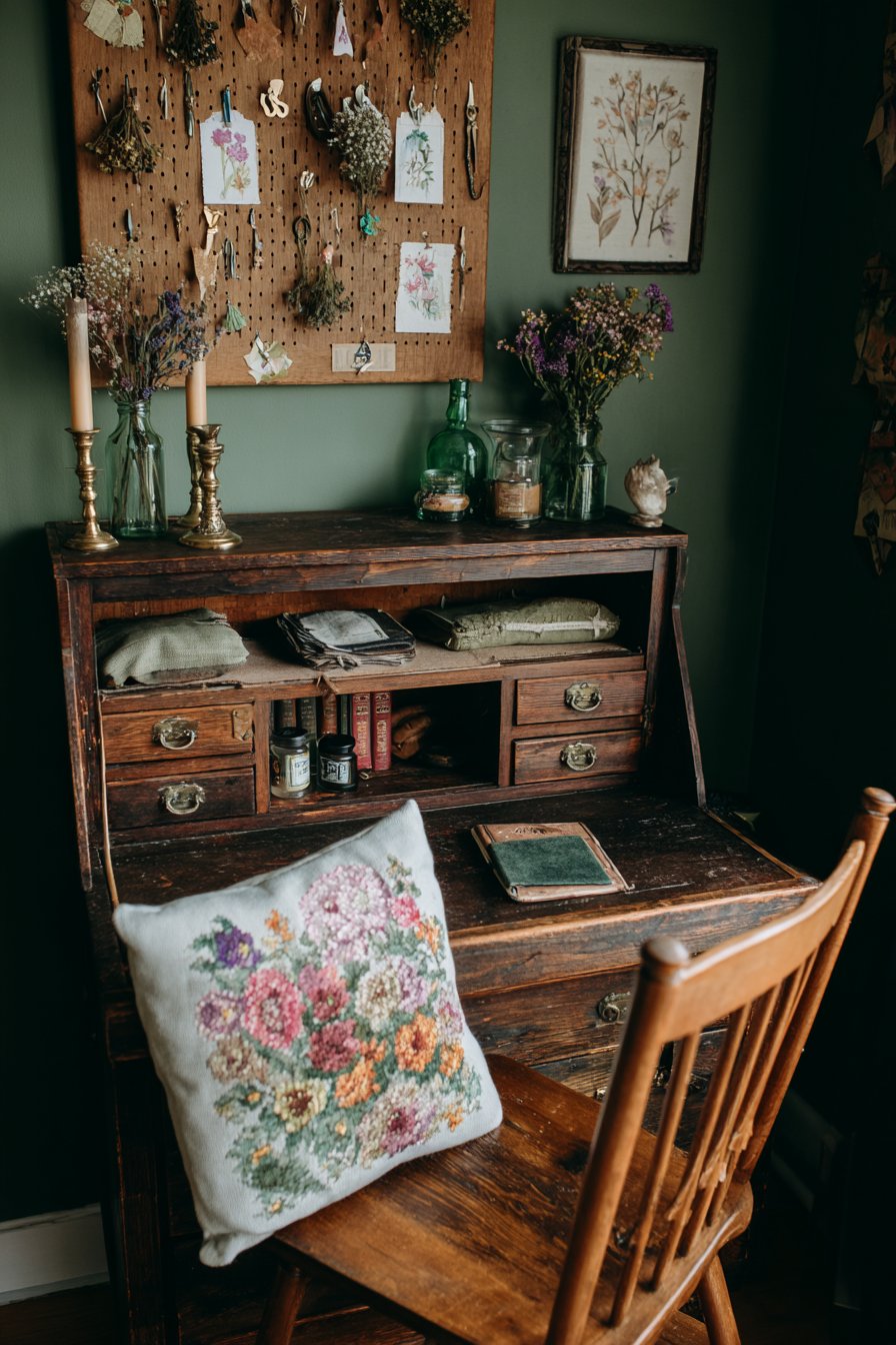 Whimsical Workspace with Secretary Desk