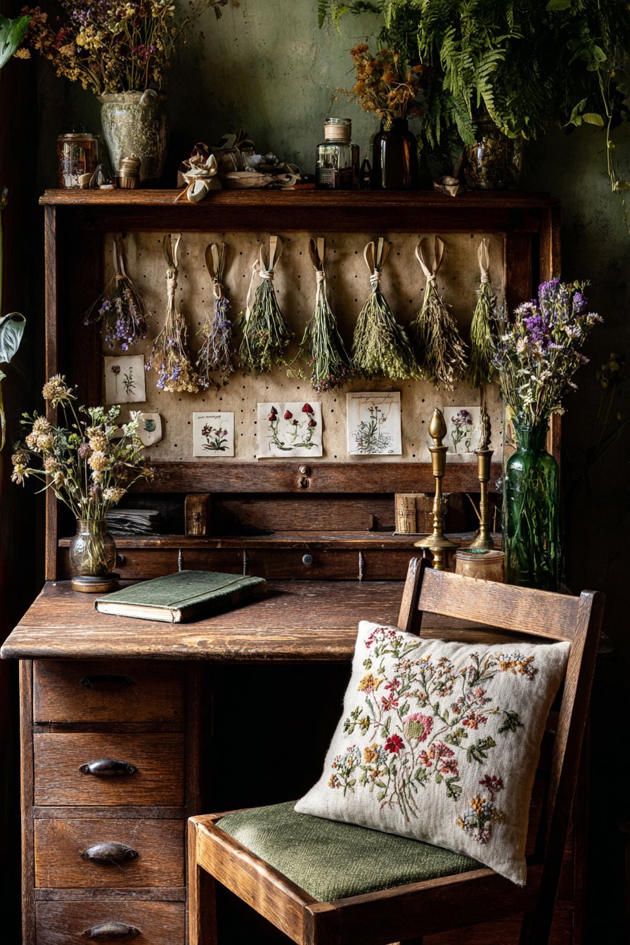 Whimsical Workspace with Secretary Desk