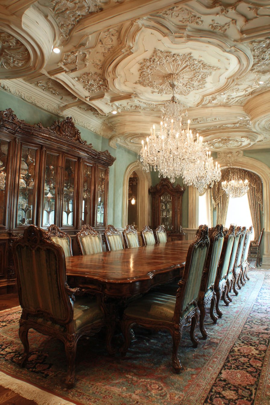 Burled Walnut Double Pedestal Grandeur