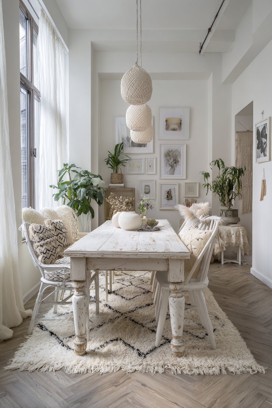 Bohemian Eclectic White Vintage