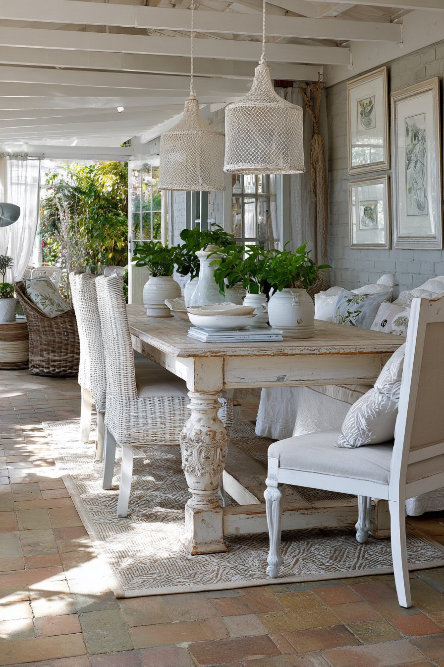 Bohemian Eclectic White Vintage