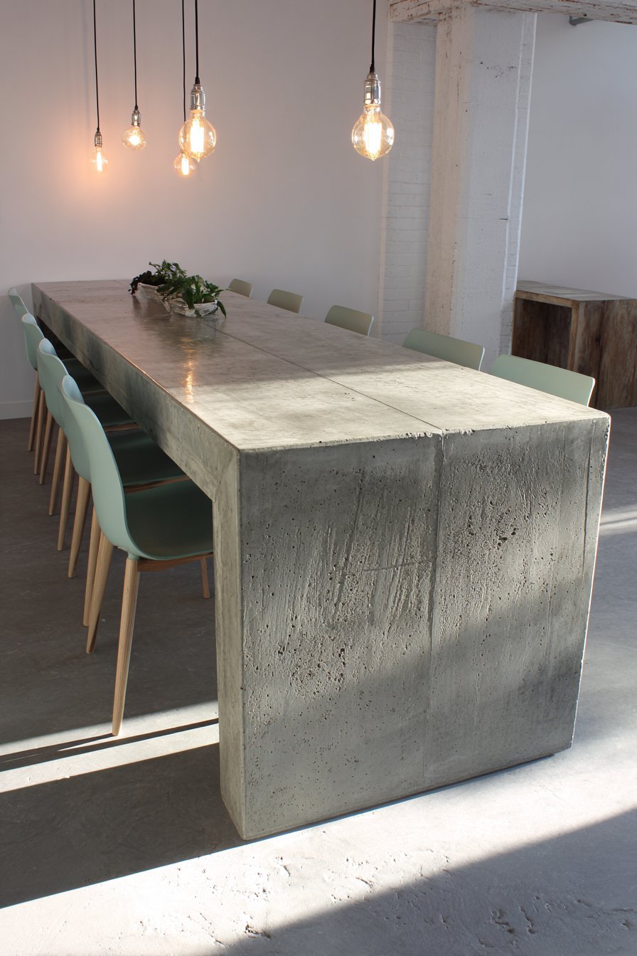 Contemporary Concrete and Oak Fusion