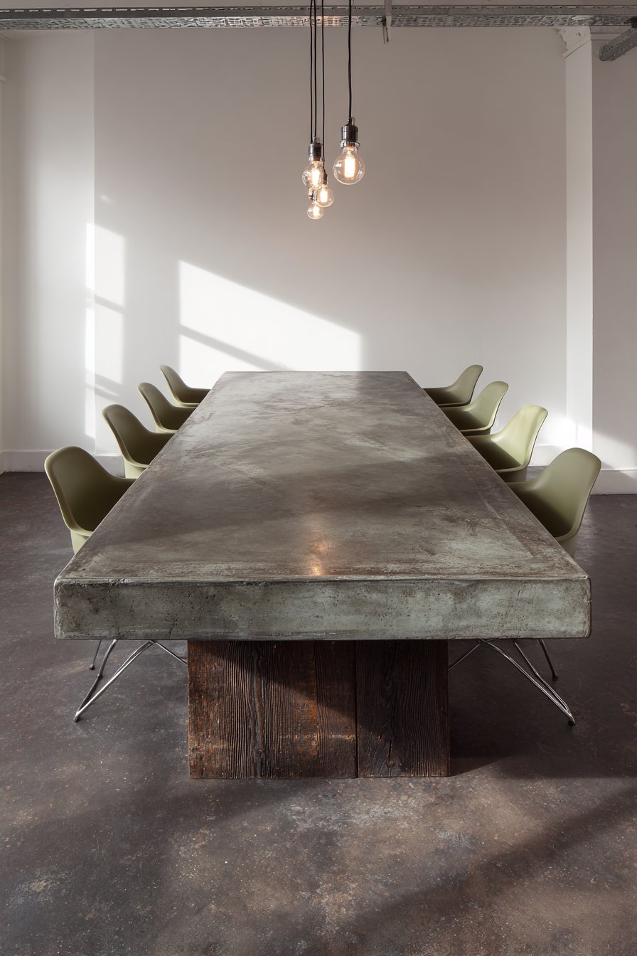 Contemporary Concrete and Oak Fusion